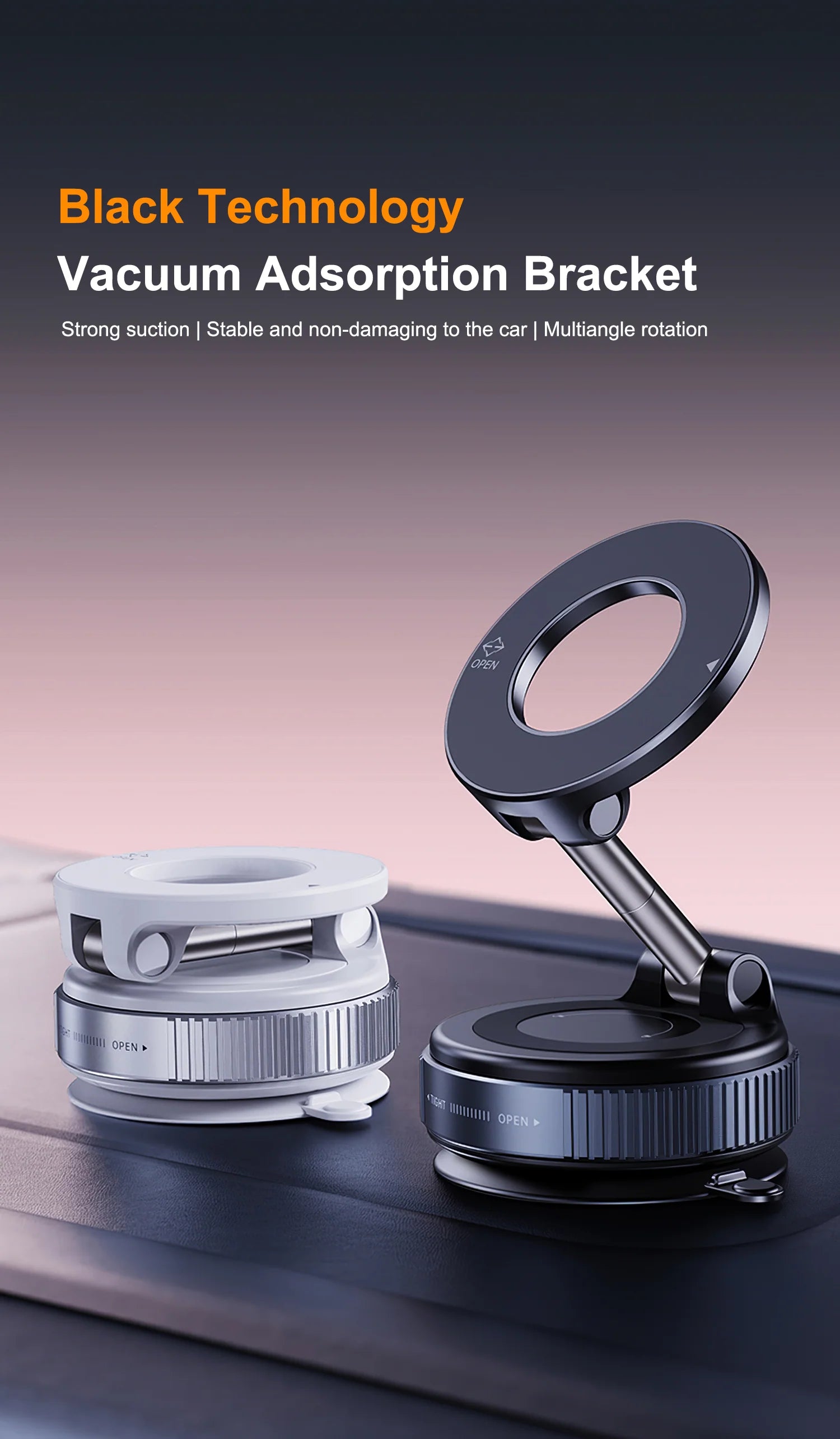 Vacuum Suction Magnetic Bracket