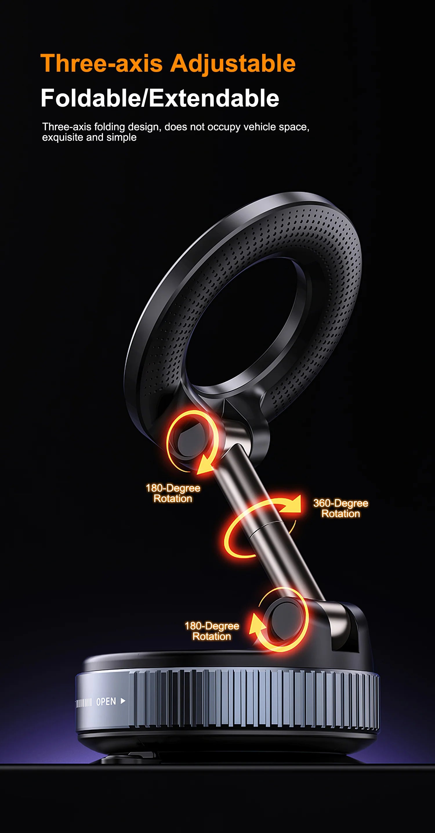 Vacuum Suction Magnetic Bracket