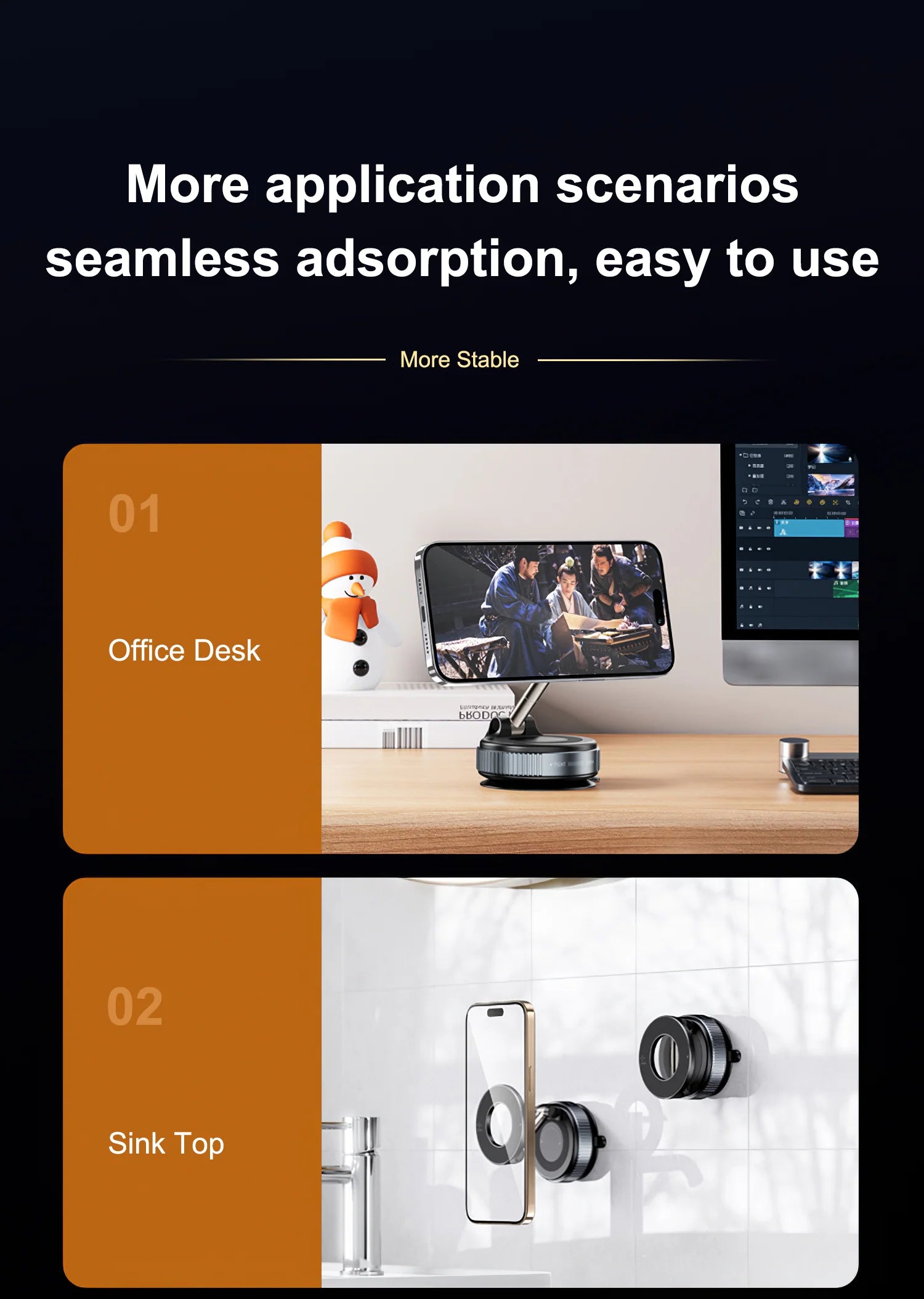 Vacuum Suction Magnetic Bracket